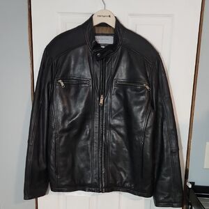 Marc New York Andrew Marc Men's Black Leather Jacket